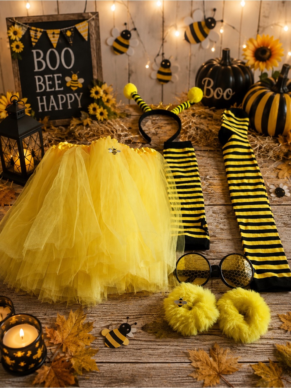 Women’s bumble bee Halloween costume set and accessories  OS